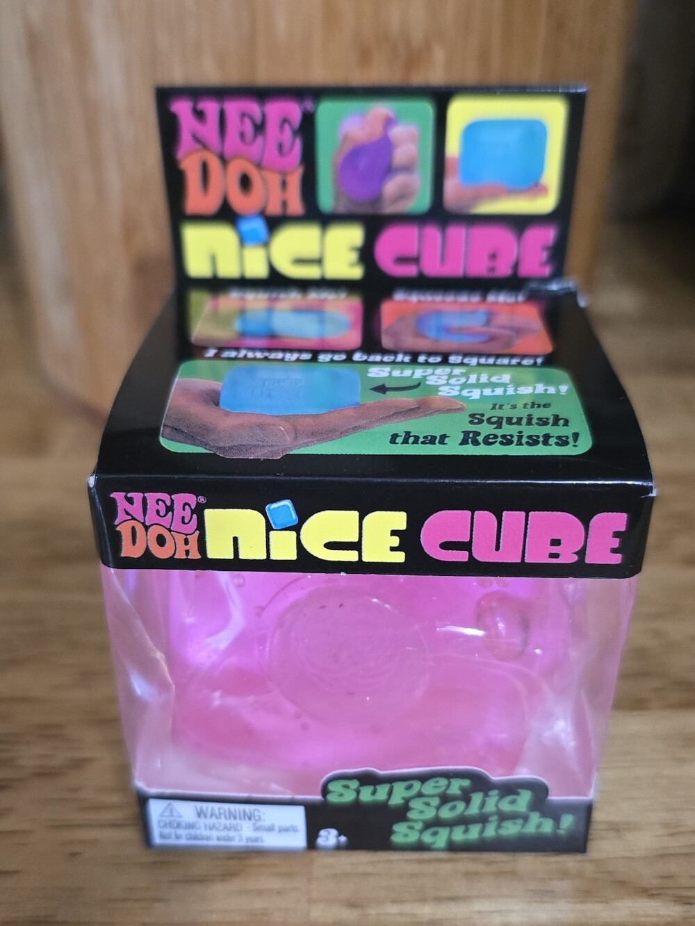 Nee Doh Nice Cube - Pink Super Solid Squish
